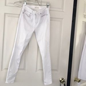 Gap white skinny jeans